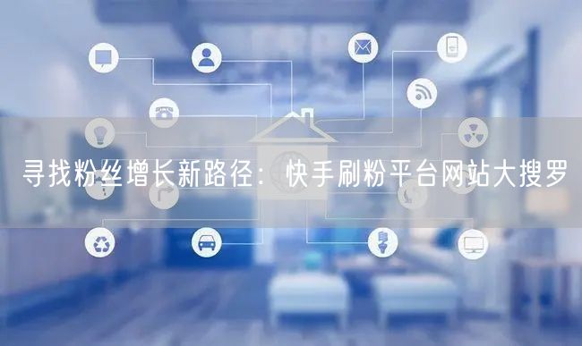 寻找粉丝增长新路径:快手刷粉平台网站大搜罗
